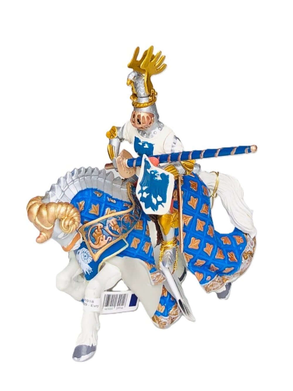 Papo Medieval Knight and His Horse Blue Fantasy Figurines New w/Tag